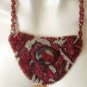 Desert Flower Beaded Necklace OOAK